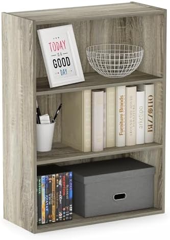 3-Tier Book Shelf, Storage Organizer, Bookshelf, Bookcase with Open Shelf, 9.7 x 23.7 x 31.5, for Living Room, Home Offi