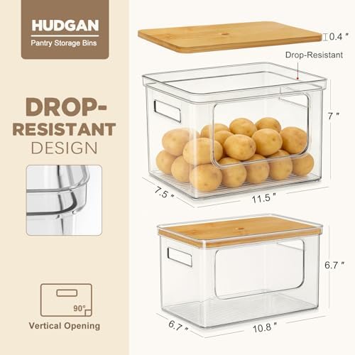 Hudgan Potato and Onion Storage Bin for Pantry Organizer, Veggie Container