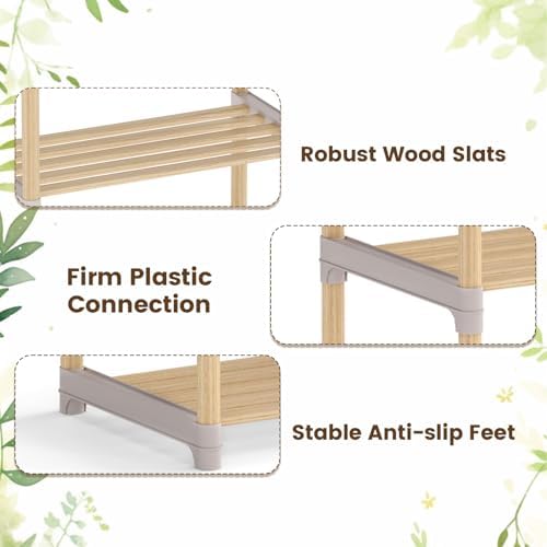 Tangkula 5-Tier Solid Wood Bookshelf, Pine Wood Bookcase with Open Shelves, Floor Standing Storage Organizer, Multi-Func