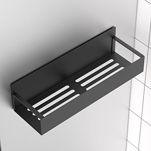 HuggieGems Metal 8 Pack Magnetic Spice Storage Rack Organizer for Refrigerator and Oven, Black Fridge Organizers and Sto
