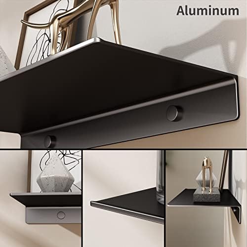 Danpoo 20 inch Floating Shelf for Wall Organizer & Storage, Mini Display Shelf, Metal Wall Shelf for Bathroom, Living Ro