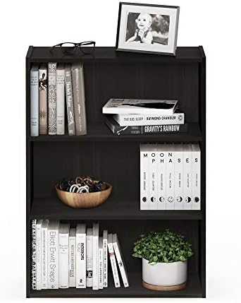 Furinno PASIR Book Shelf, 3-Tier Bookshelf, Storage Shelves Bookcase, 9.7 x 23.7 x 31.5, for Living Room, Bedroom, Home