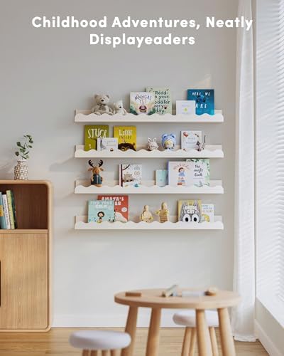 Seocry Nusery Shelves (White, 23 Inches)