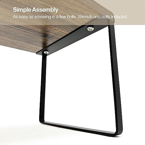 Mitus Stacking Wood Shelf Organizer, Counter Cabinet Storage Rack, 16 inch