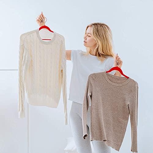 DLD Velvet Hangers Non Slip Suit Hangers 50 Pack, Space Saving Clothes Hanger Premium Velvet Non Slip Hanger Ultra Thin Adult Hanger for Coats, 360° Rotating Silver Hook