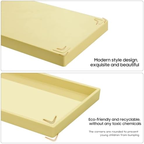 Vanity and Bathroom Tray, 9.8" ABS Countertop Organizer,Waterproof Vanity Tray for Toilet Tank,Perfume,Soap,Keys,Bathroo