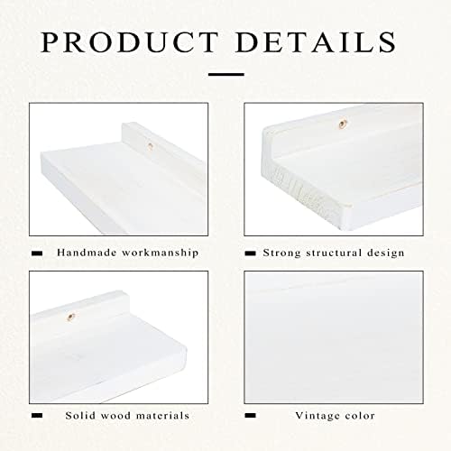 Freezing point Floating Shelf for Wall Set of 2 Natural Wood 23Inch Wall Shelves Decor Plant Display Collectibles Mounte