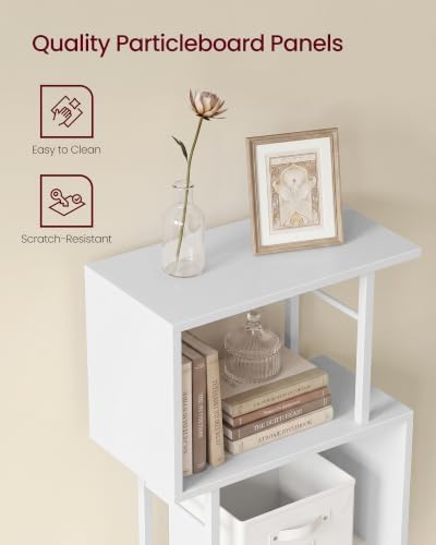 VASAGLE 6-Tier Book Shelf, S-Shaped Tall Display Shelf for Living Room