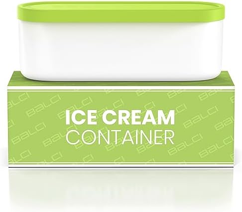 BALCI 2 Quart Ice Cream Container - Freezer Tub (Green)