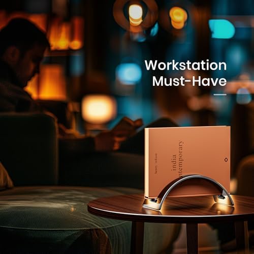 Yikola Vertical Laptop Stand for Desk, Vertical Laptop Hoder Space-Saving Organizer for All MacBook, Laptop Stand Acryli