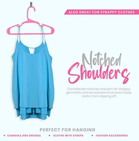 Utopia Home Kids Hangers 60 Pack – 11.5 Inch Baby Closet Hangers Pink