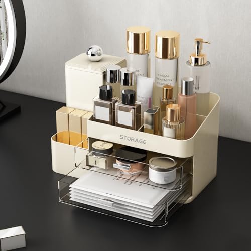 Large Makeup Organizer Countertop with Drawers, Make Up Organizer for Vanity, Makeup Storage Organizer Countertop Makeup