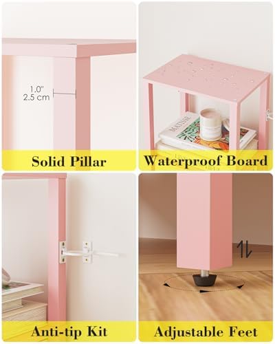 Open Book Shelf, 6 Tier Tall Bookshelf, Freestanding Shelf Narrow Bookcase with Open Shelves, 14.57" x 10.63" x 65.83",