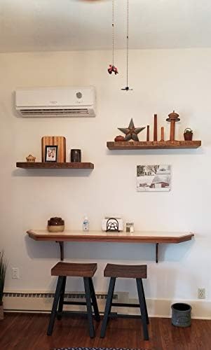 joelsantiques x2-18 Inch Wooden Floating Shelves for Wall -18x6x2 in -Made of Natural Wood - Long Heavy Duty Rustic Wall