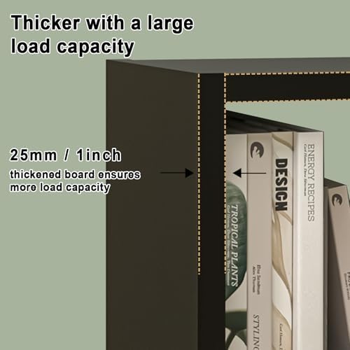 CTESNE【2026 Wooden Thick Frame 2 Cube Storage Organizer Shelf with Anti-Tipping Kits + Reversible Open Back Bookcase, Ho