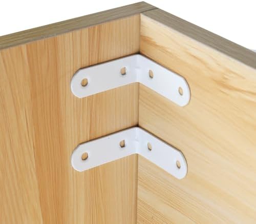Coshar 40 Pcs Small Right Angle Bracket Corner Brace L Shape Shelf Bracket