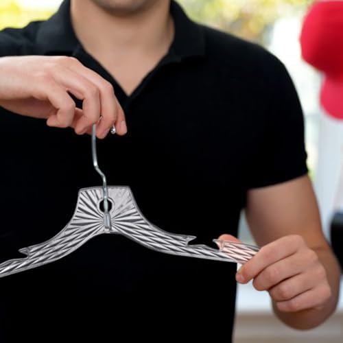 DEILSY™ Clothes Hangers 100 Pack Crystal Clear Plastic Hangers