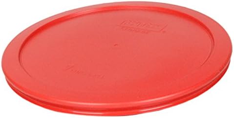 Pyrex 7200 2-Cup Glass Bowl & 7200-PC Red Lid (4-Pack) - Made in USA