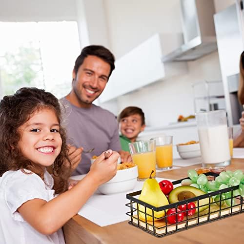 Funrous 2 Pcs Metal Small Wire Basket Wall Hanging Wire Basket Hang Small Bathroom Kitchen Storage Organizer Toilet Pape
