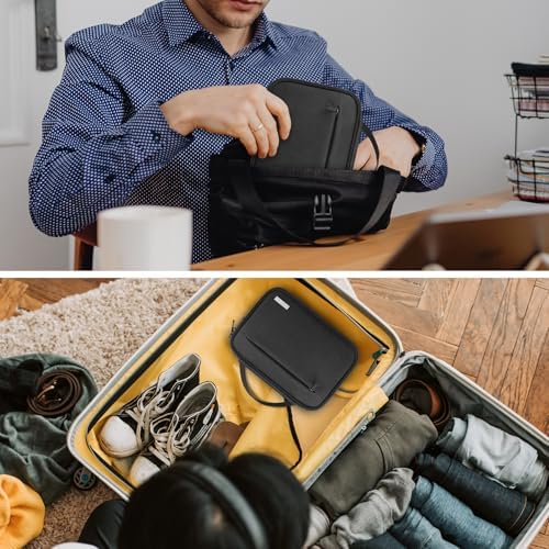 Lacdo Cord Organizer Travel, Cable Organizer Bag Case, Portable Electronics Organizer Travel Case, 6 Layer Large Capacit