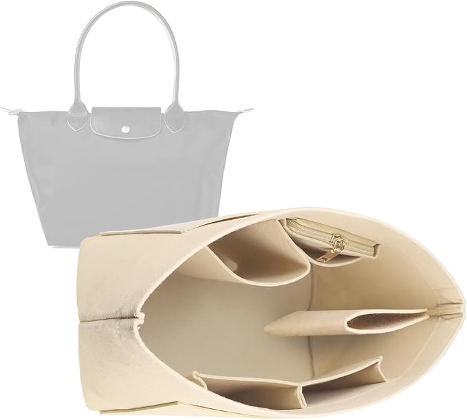 Lckaey purse organizer insert longchamp medium le pliage Handbags Organizer insert 1012khaki-M