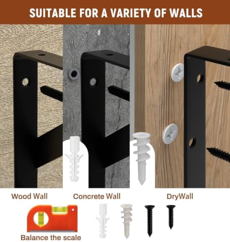 LEOPO Corner Floating Shelves Wall Mounted Set of 4, Corner Wall Shelves