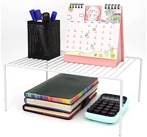 Redrubbit 2 Pack(10.6 x 5.1 Inch) Cabinet Storage Shelf Rack, Rustproof Kitchen Counter and Cabinet Shelf, Small Storage