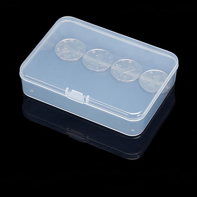 12 Pack Clear Plastic Beads Storage Containers Box (4.06 x 2.91 x 0.98 in) with Lid, Small Plastic Containers for Storage of Small Ite ms, Crafts, Jewelry, Hardware