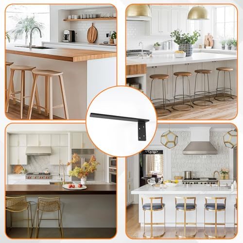 2 Pack 12" Free Hanging Side Wall Floating Shelf Bracket