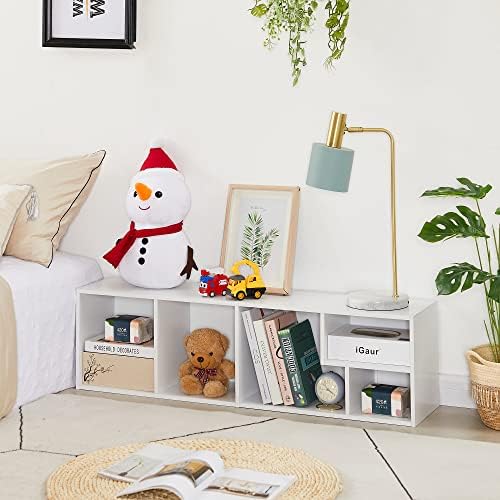 VECELO Cubby Storage Organizer Bookcase, Open Cube Display Shelf Cabinet, Freestanding Multicompartment Bookshelf for De