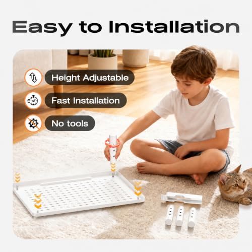 Computer Monitor Stand Riser for Desk, 3 Height Adjustable PC Laptop TV Desktop Monitor Stand Shelf, Metal Printer Table