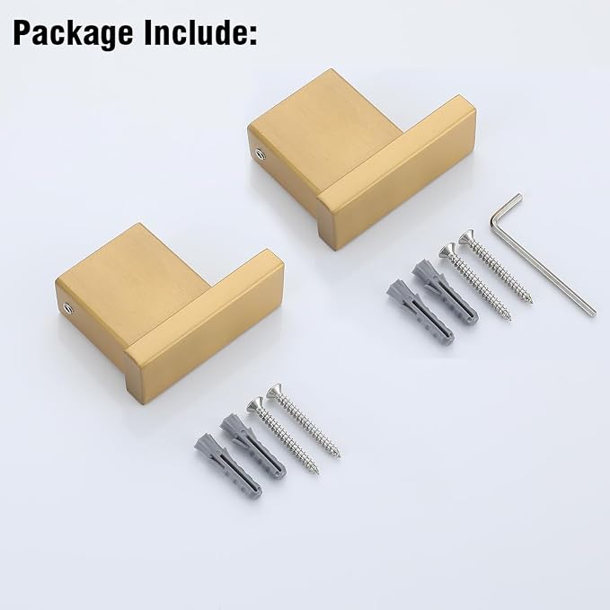 RANDOM Towel Hooks for Bathrooms SUS304 Stainless Steel Hand Towel Holder,Coat Rack Wall Mount Robe Hook,Champagne Bronze.96009-8CB