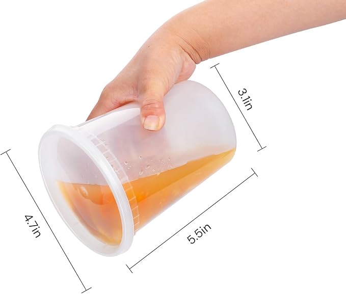 EDI [32 OZ, 40 Sets Plastic Deli Food Storage Containers with Airtight Lids | Microwave-, Freezer-, Dishwasher-Safe | BPA Free | Heavy-Duty | Meal Prep | Leakproof | Recyclable (Pack of 2)