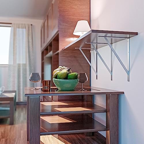 Amig - Wall Shelves | Corner for Shelves | Shelf Bracket | Steel | Zinc Plated | Measurement: 11´8" x 8´9" | Maximum Rec