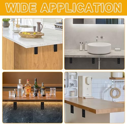 Countertop Support Brackets 10 inch,Heavy Duty Countertop Brackets 10'' x 6'' x2.5'' for Granite,L Bracket Metal Corbels