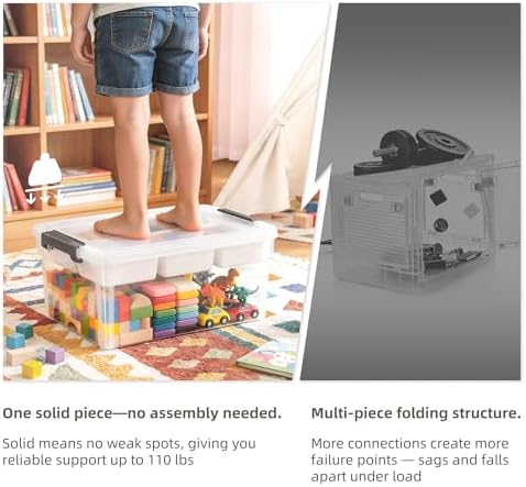 17 Qt Craft Organizers and Storage with Removable Tray and Divider, Clear Craft Storage Box, Stackable Art Supply Organi