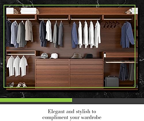 Slim Luxe Wood Top Hangers, Heavy Duty Pants Hangers, Skirt Hangers, Coat Hangers- Clothes Hangers - Non Slip, Slim and