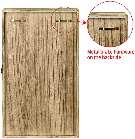 Ikee Design Wall-Mounted Wooden Display Case with Glass Top, 10 Slots