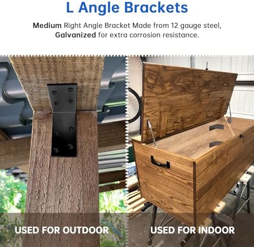 L Brackets for Shelves 1.5” Wide,(25PCS) Heavy Duty Corner Bracket 