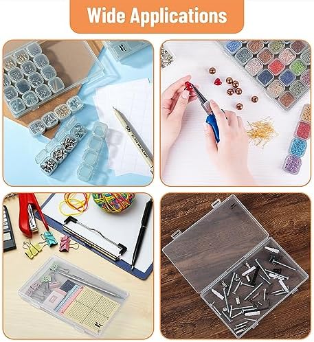 Mr. Pen- Bead Storage Containers, 28 Grids, 2 Pack, Grey