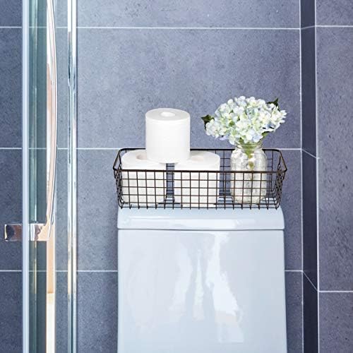 SheeChung Wire Storage Baskets, Metal Toilet Paper Basket Holder, Bronze
