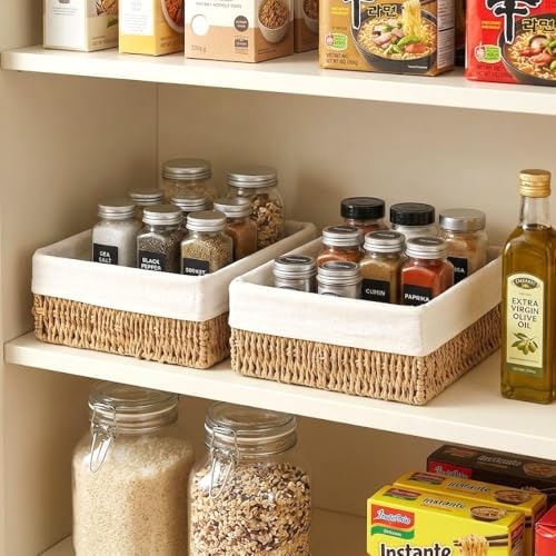 Wicker Baskets with Handles,woven Baskets for Organizing,1-pack