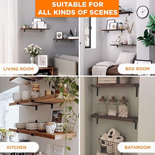 BATODA 8" Z Shelf Brackets with Lip for 7.25" Boards, Heavy Duty, Pack of 6