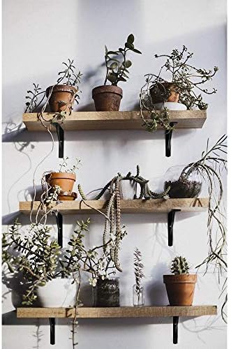 Shelf Brackets 10 Inch Heavy Duty Metal Shelf Holders, Industrial Rustic Farmhouse Iron Floating Shelf Bracket for Open