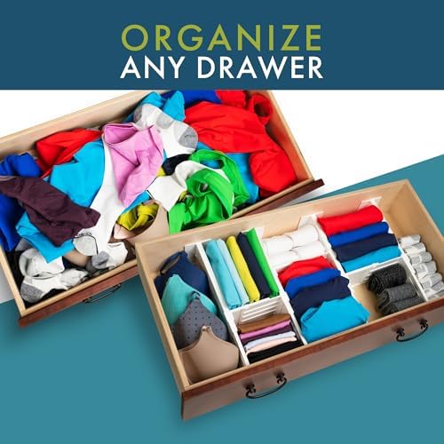 Dial Industries Dresser Drawer Organizer Dividers, Set of 4, 4.5" Deep