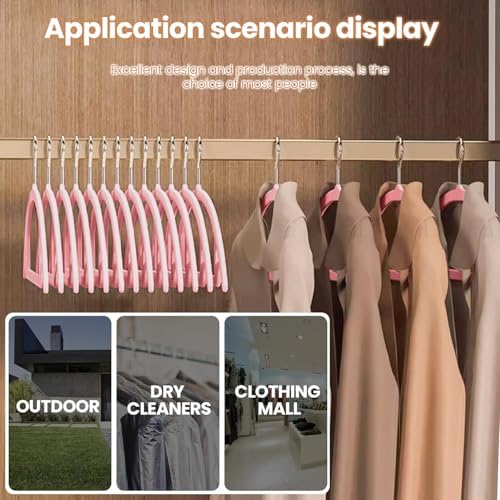 Jiang&Rong 60 Pack Pink Velvet Hangers