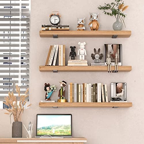 Heavy Duty Metal Shelf Brackets 6-Inch, Set of 4, Modern Black Matte Finish, 1/5" Thick Steel, Easy-to-Install, Strong S