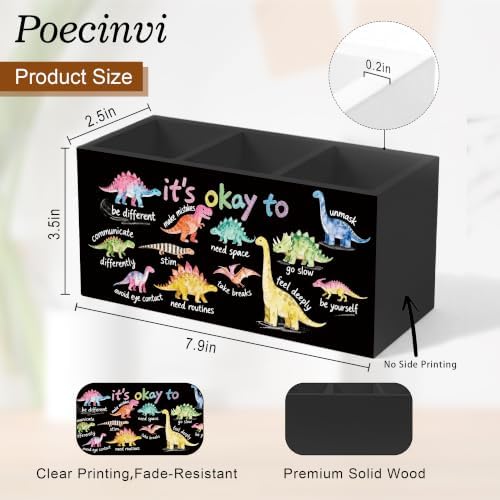 It's Okay to Be Different Dinosaur Pen Holder for Home Office Desk