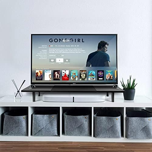 Across-Star Dual-Monitor-Stand-Riser-For-Desk Adjustable Length 32-40 Inch,Large Desktop Computer Monitor Riser For 2 Sc