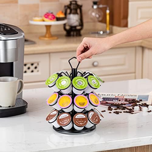 K-Cup Storage Coffee Capsules Pod Holder Carousel Capsule Display Storage for k-cup(27pods-3tiers)
